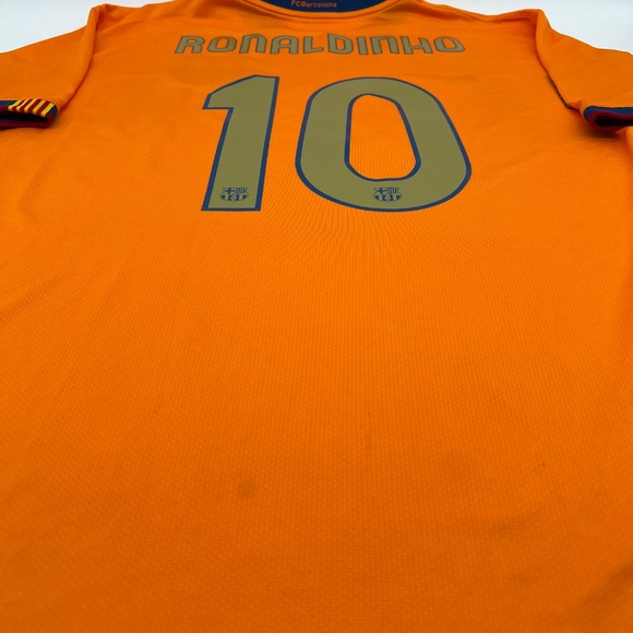 Ronaldinho #10 Barcelona 2006/2007 Away ORIGINAL Nike Rare Soccer Jersey (XL) - Picture 5 of 9